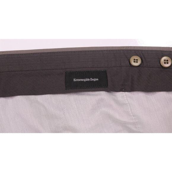 Ermenegildo Zegna Current Solid Light Brown Flat Front Wool Dress Pants 42x28 - Picture 6 of 9